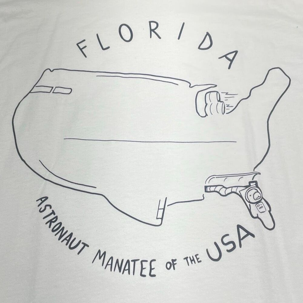 Off-White and Black Florida Graphic Souvenir Tee N0515